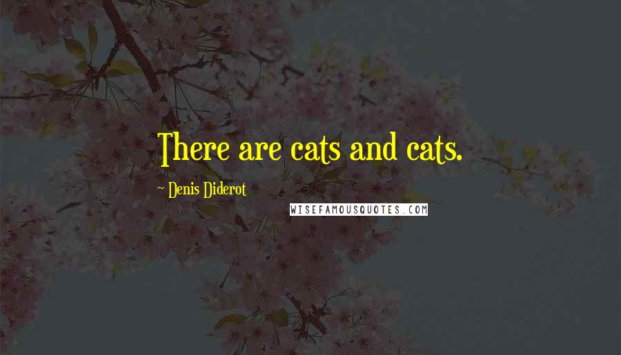 Denis Diderot Quotes: There are cats and cats.