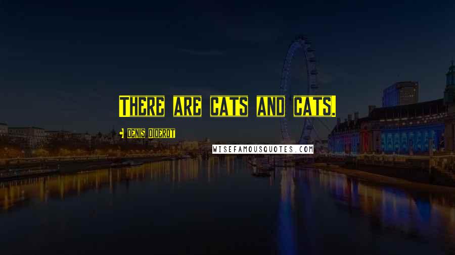 Denis Diderot Quotes: There are cats and cats.