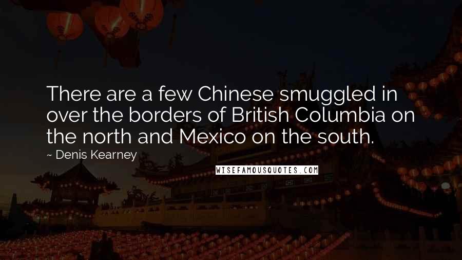 Denis Kearney Quotes: There are a few Chinese smuggled in over the borders of British Columbia on the north and Mexico on the south.