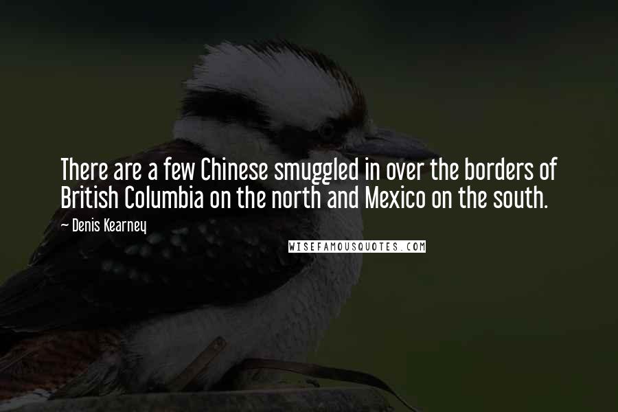 Denis Kearney Quotes: There are a few Chinese smuggled in over the borders of British Columbia on the north and Mexico on the south.