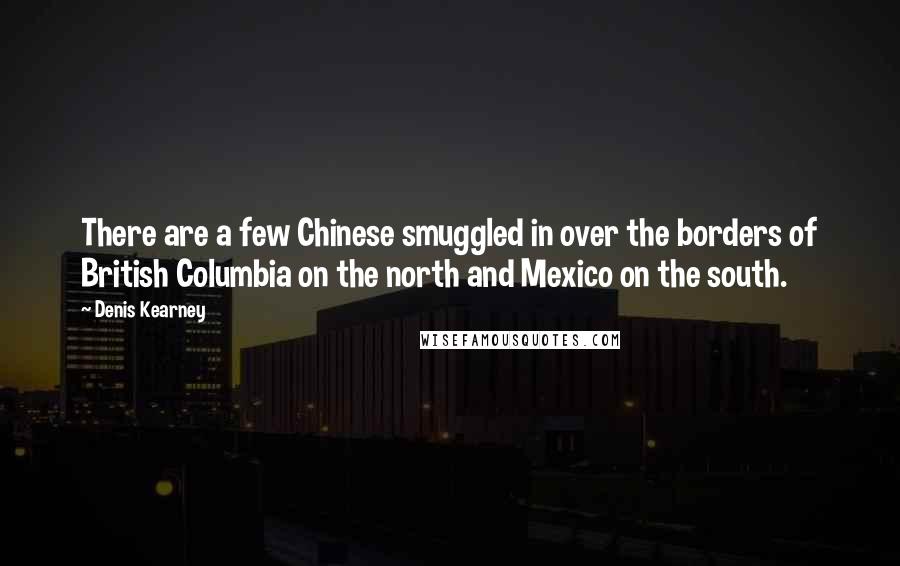 Denis Kearney Quotes: There are a few Chinese smuggled in over the borders of British Columbia on the north and Mexico on the south.