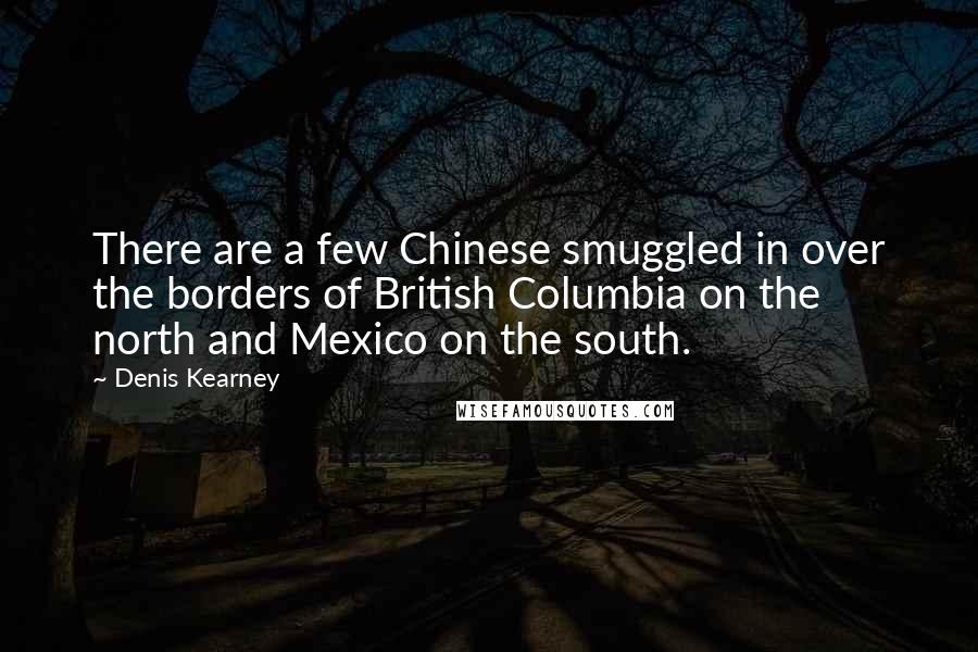 Denis Kearney Quotes: There are a few Chinese smuggled in over the borders of British Columbia on the north and Mexico on the south.