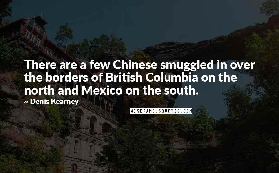 Denis Kearney Quotes: There are a few Chinese smuggled in over the borders of British Columbia on the north and Mexico on the south.