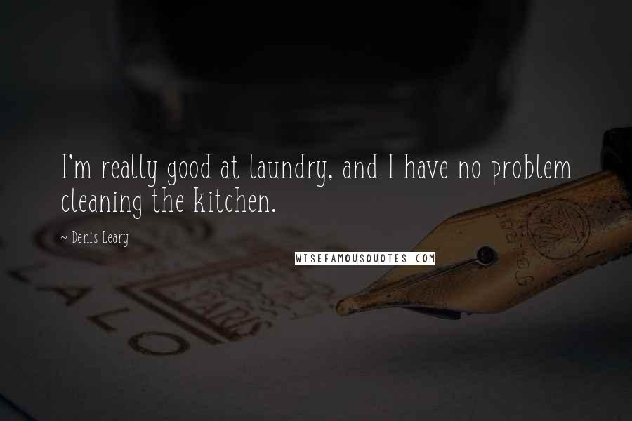 Denis Leary Quotes: I'm really good at laundry, and I have no problem cleaning the kitchen.