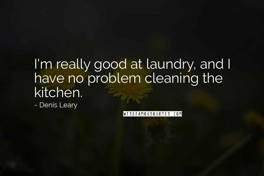 Denis Leary Quotes: I'm really good at laundry, and I have no problem cleaning the kitchen.