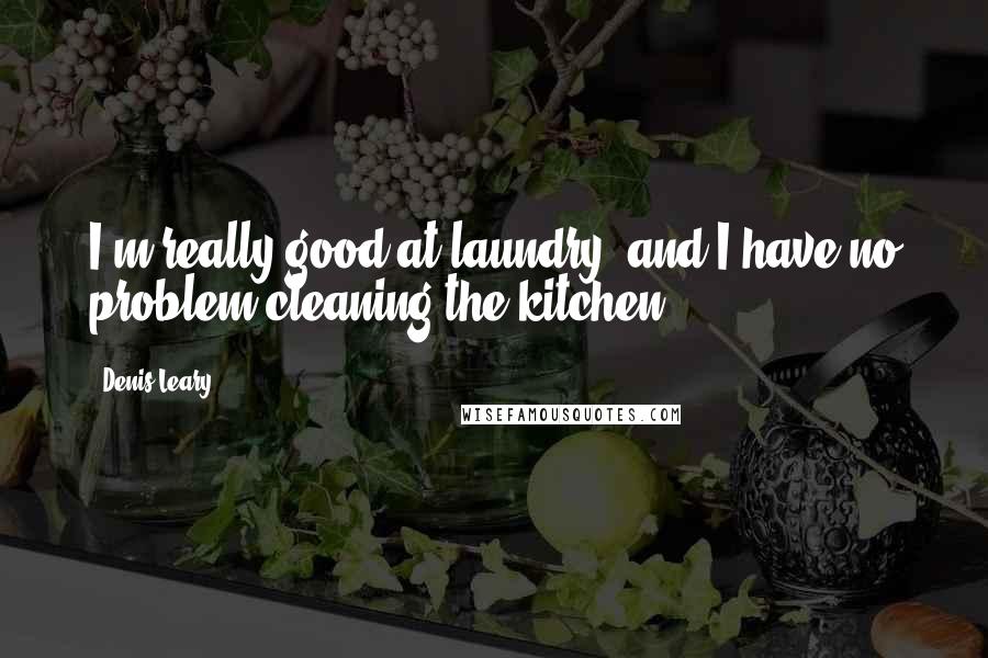 Denis Leary Quotes: I'm really good at laundry, and I have no problem cleaning the kitchen.
