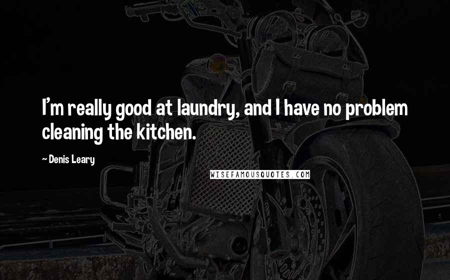 Denis Leary Quotes: I'm really good at laundry, and I have no problem cleaning the kitchen.