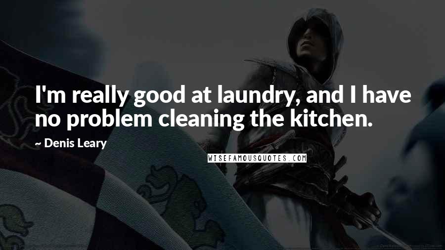 Denis Leary Quotes: I'm really good at laundry, and I have no problem cleaning the kitchen.