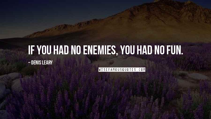 Denis Leary Quotes: If you had no enemies, you had no fun.