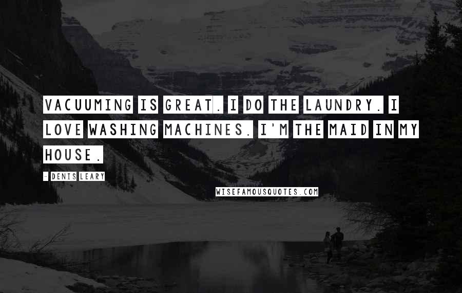 Denis Leary Quotes: Vacuuming is great. I do the laundry. I love washing machines. I'm the maid in my house.
