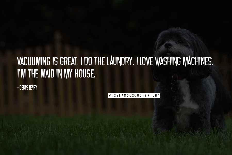 Denis Leary Quotes: Vacuuming is great. I do the laundry. I love washing machines. I'm the maid in my house.