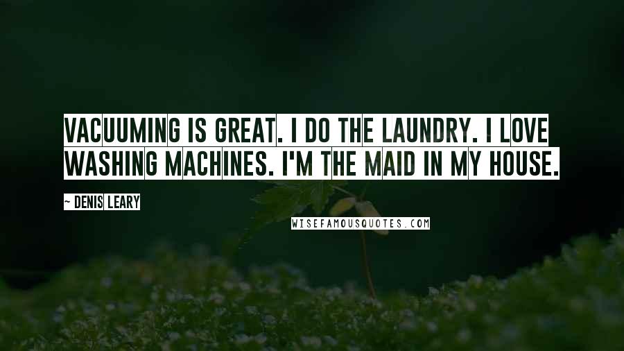 Denis Leary Quotes: Vacuuming is great. I do the laundry. I love washing machines. I'm the maid in my house.