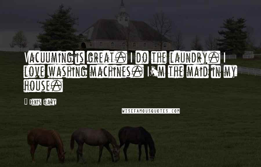 Denis Leary Quotes: Vacuuming is great. I do the laundry. I love washing machines. I'm the maid in my house.