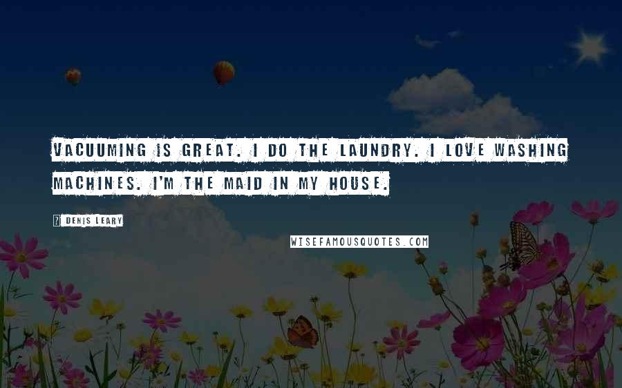 Denis Leary Quotes: Vacuuming is great. I do the laundry. I love washing machines. I'm the maid in my house.