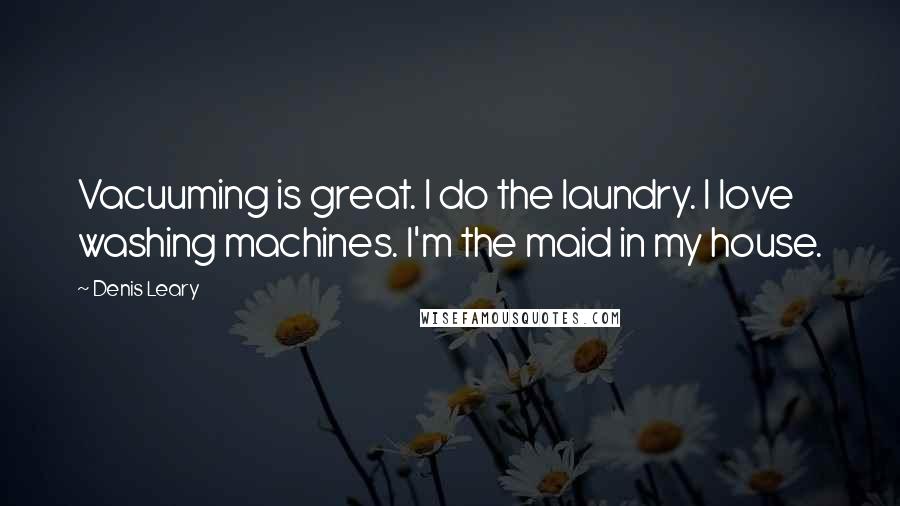 Denis Leary Quotes: Vacuuming is great. I do the laundry. I love washing machines. I'm the maid in my house.