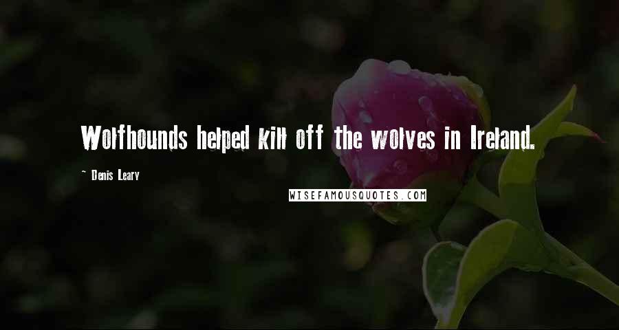 Denis Leary Quotes: Wolfhounds helped kill off the wolves in Ireland.