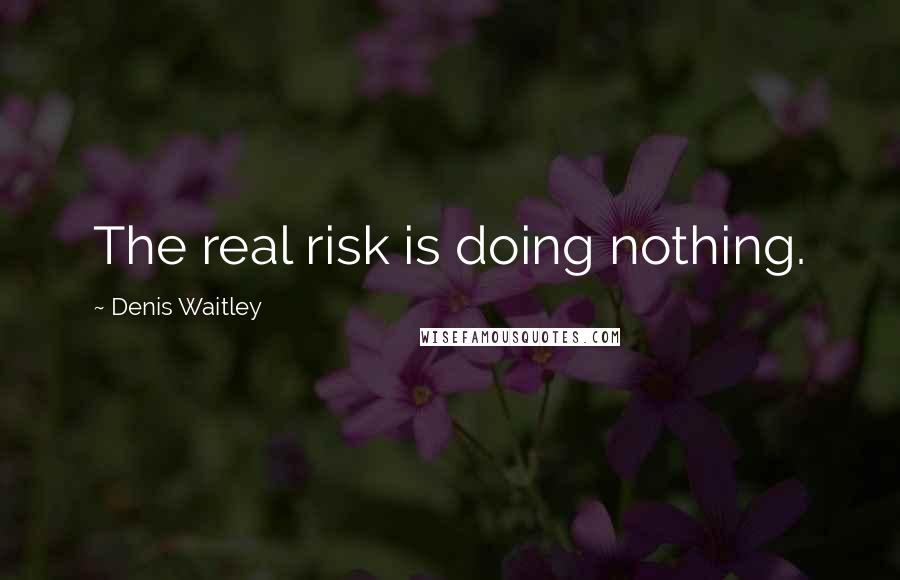 Denis Waitley Quotes: The real risk is doing nothing.