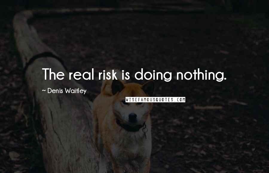 Denis Waitley Quotes: The real risk is doing nothing.