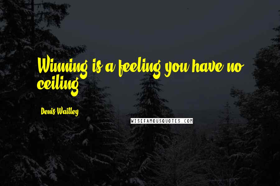 Denis Waitley Quotes: Winning is a feeling you have no ceiling.