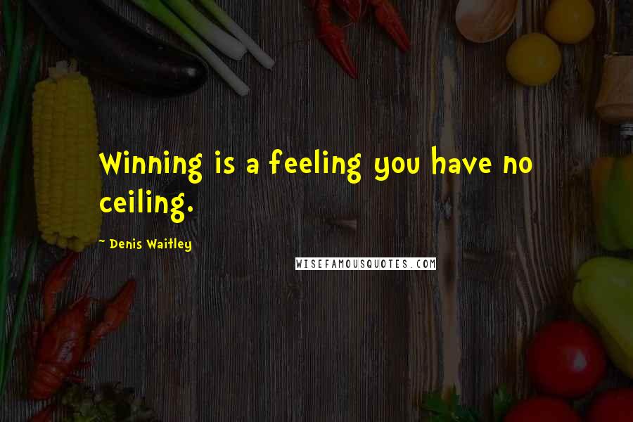 Denis Waitley Quotes: Winning is a feeling you have no ceiling.