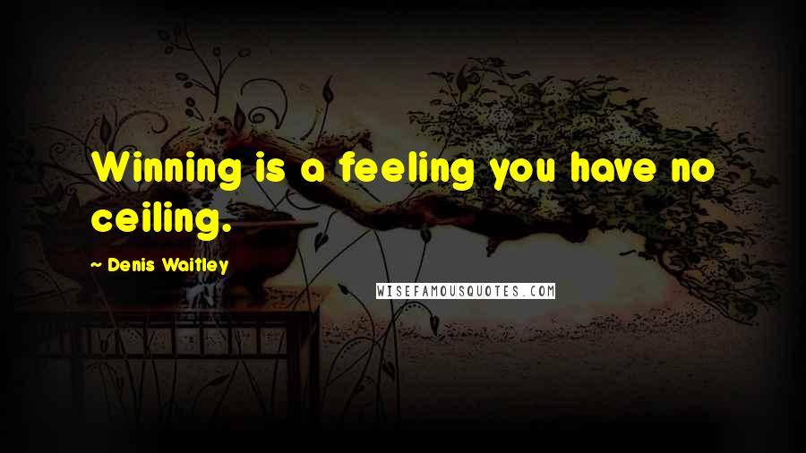 Denis Waitley Quotes: Winning is a feeling you have no ceiling.