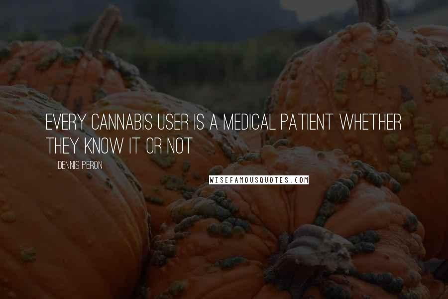 Dennis Peron Quotes: Every cannabis user is a medical patient whether they know it or not