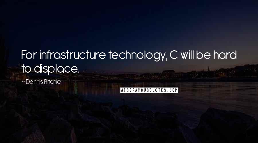 Dennis Ritchie Quotes: For infrastructure technology, C will be hard to displace.