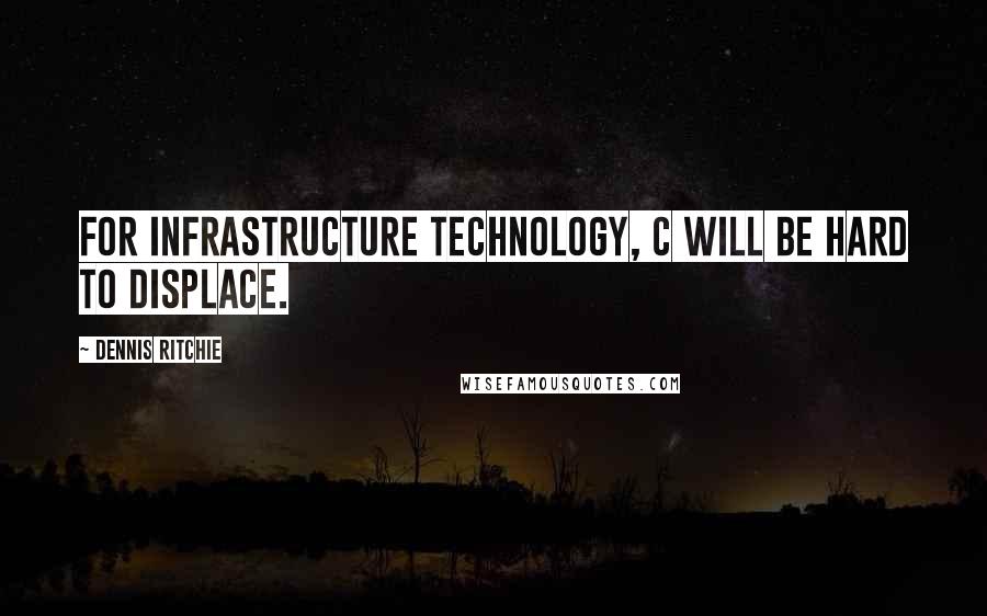 Dennis Ritchie Quotes: For infrastructure technology, C will be hard to displace.