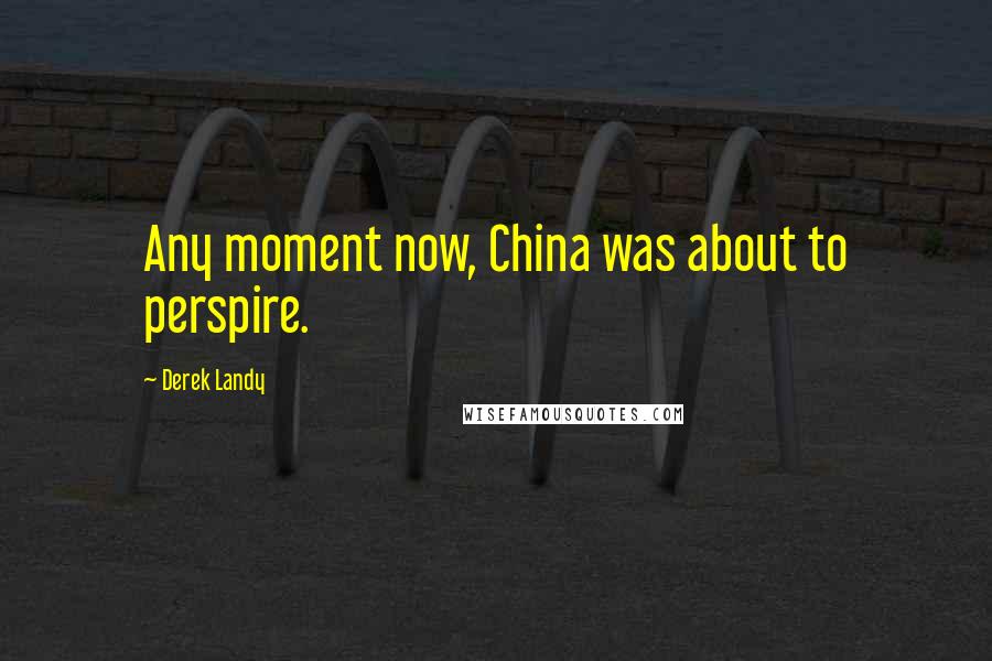 Derek Landy Quotes: Any moment now, China was about to perspire.