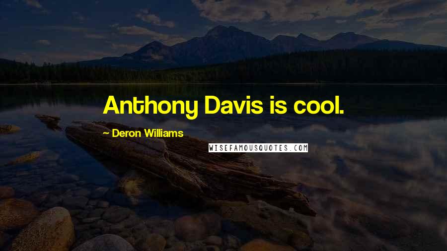 Deron Williams Quotes: Anthony Davis is cool.