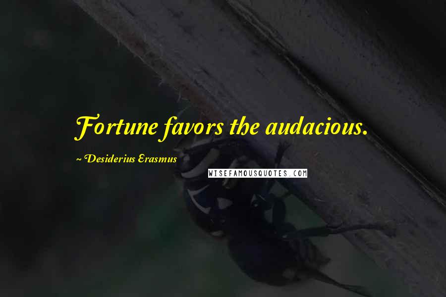 Desiderius Erasmus Quotes: Fortune favors the audacious.