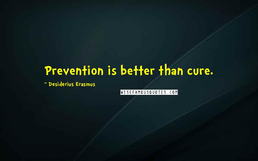 Desiderius Erasmus Quotes: Prevention is better than cure.