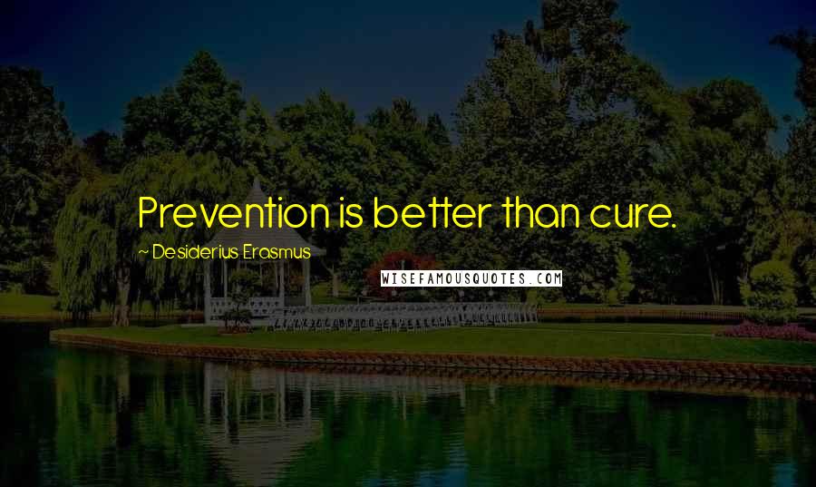 Desiderius Erasmus Quotes: Prevention is better than cure.