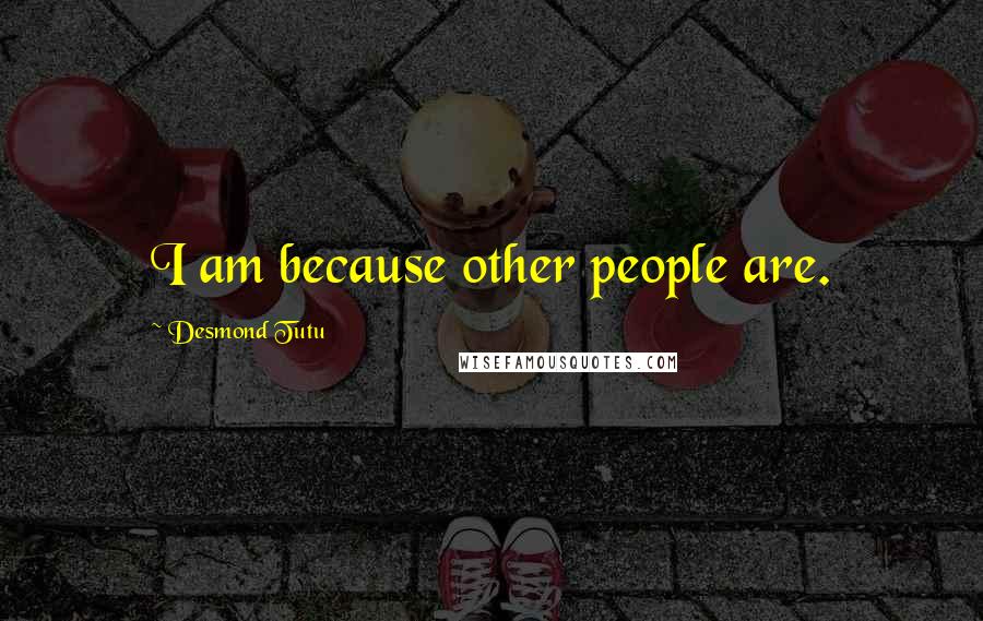 Desmond Tutu Quotes: I am because other people are.