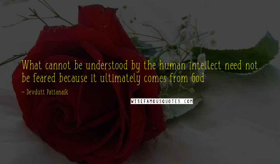Devdutt Pattanaik Quotes: What cannot be understood by the human intellect need not be feared because it ultimately comes from God