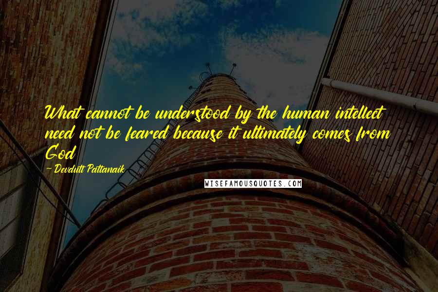 Devdutt Pattanaik Quotes: What cannot be understood by the human intellect need not be feared because it ultimately comes from God