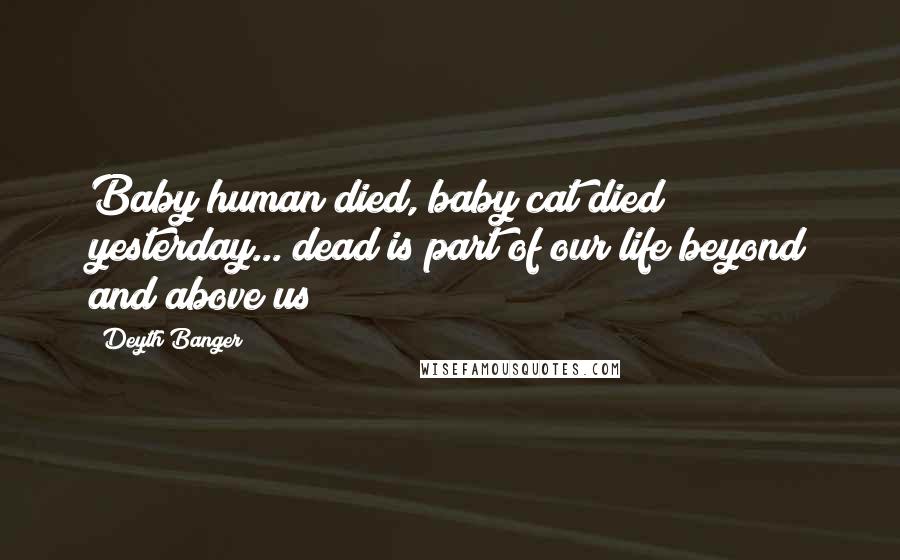 Deyth Banger Quotes: Baby human died, baby cat died yesterday... dead is part of our life beyond and above us!