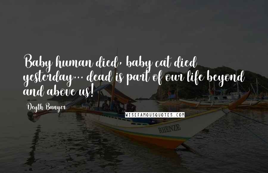 Deyth Banger Quotes: Baby human died, baby cat died yesterday... dead is part of our life beyond and above us!