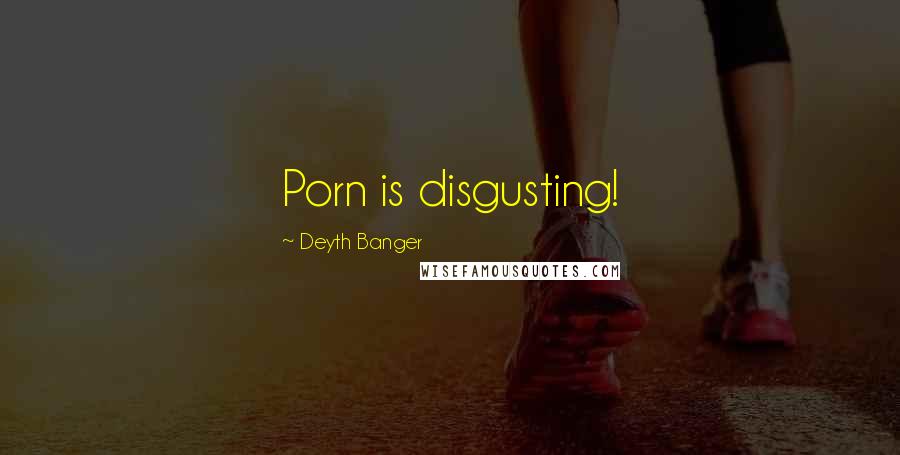 Deyth Banger Quotes: Porn is disgusting!