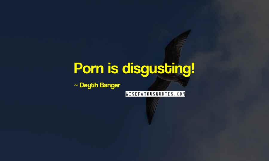 Deyth Banger Quotes: Porn is disgusting!
