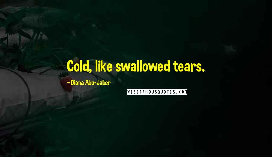 Diana Abu-Jaber Quotes: Cold, like swallowed tears.