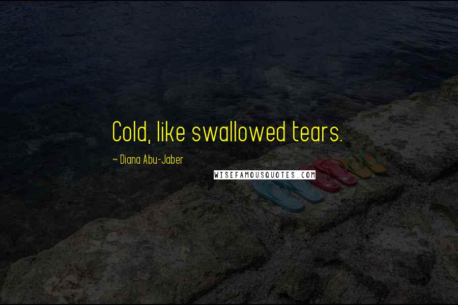 Diana Abu-Jaber Quotes: Cold, like swallowed tears.