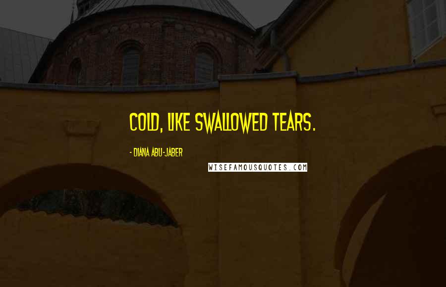 Diana Abu-Jaber Quotes: Cold, like swallowed tears.