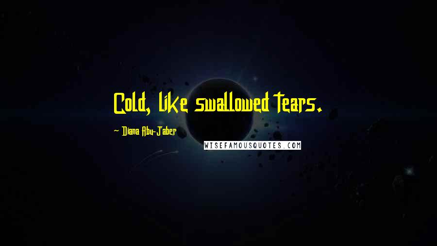 Diana Abu-Jaber Quotes: Cold, like swallowed tears.