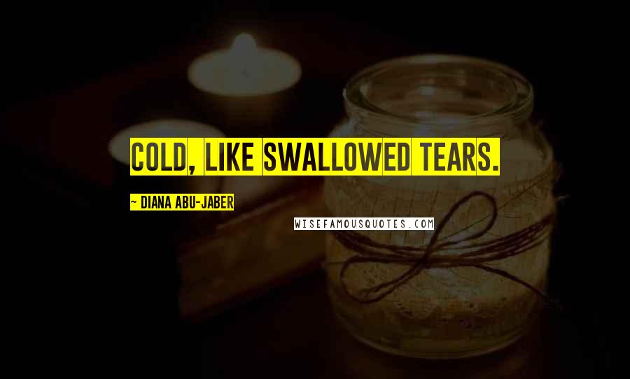 Diana Abu-Jaber Quotes: Cold, like swallowed tears.