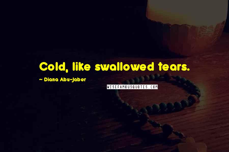 Diana Abu-Jaber Quotes: Cold, like swallowed tears.