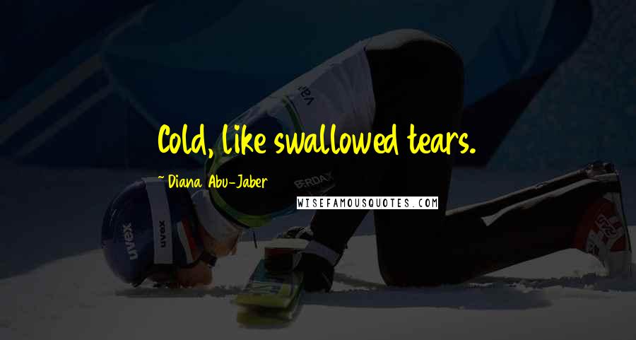 Diana Abu-Jaber Quotes: Cold, like swallowed tears.