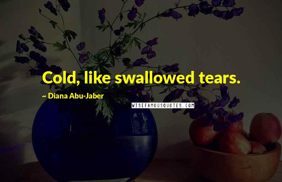 Diana Abu-Jaber Quotes: Cold, like swallowed tears.