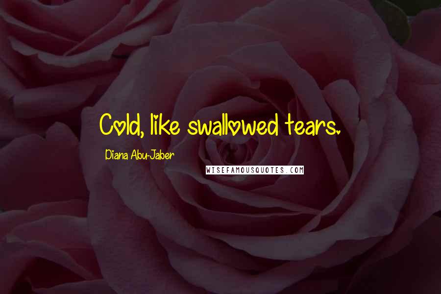 Diana Abu-Jaber Quotes: Cold, like swallowed tears.