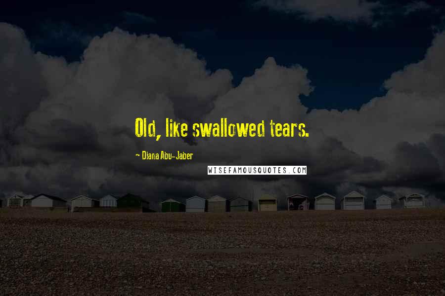 Diana Abu-Jaber Quotes: Old, like swallowed tears.